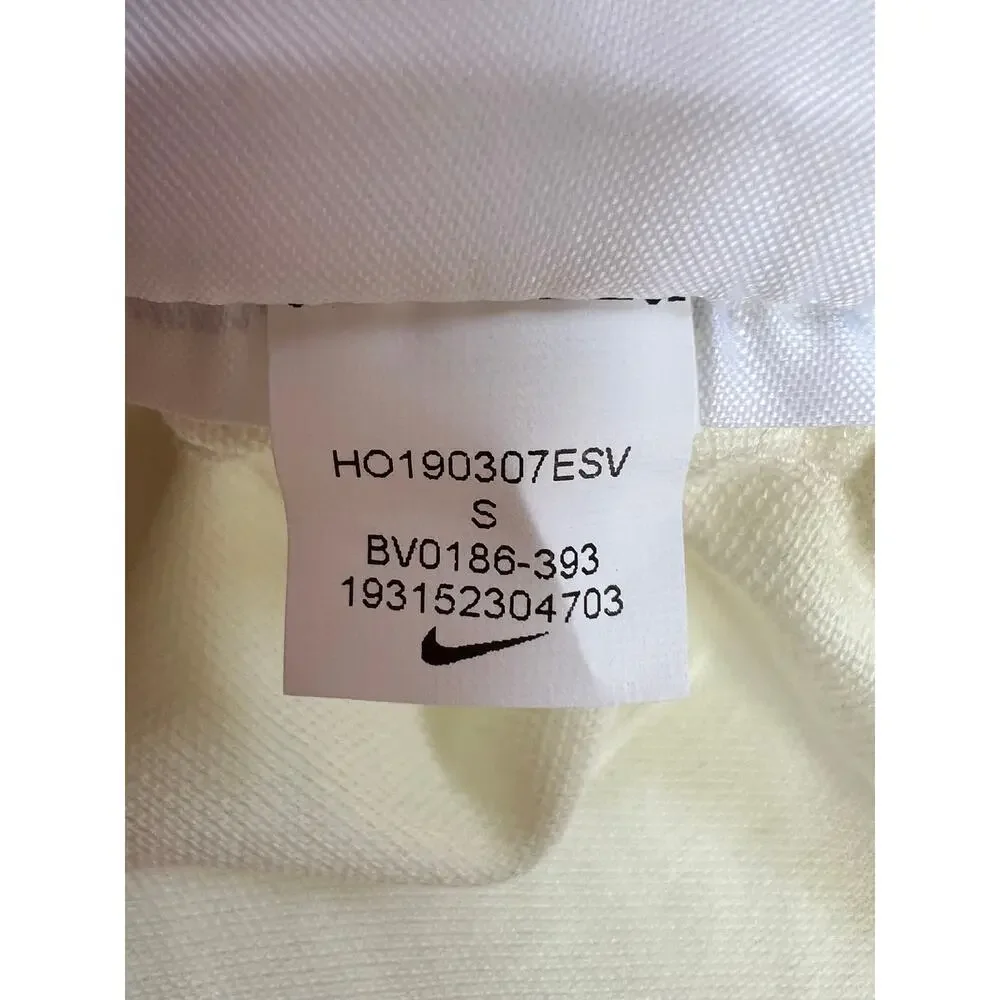 Nike Dri-Fit Yellow Women’s Golf Polo Shirt White Multi BV0186-393 Size S